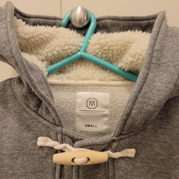 Women's Cotton Fleece Hooded Duffle Jacket, Size S - Picture 2 of 5